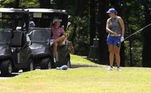 Women in Golf Cart