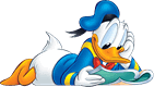 Donald Duck Reading