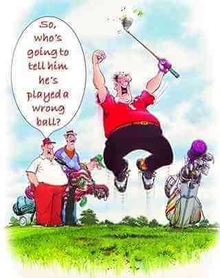 Elated Golfer Cartoon