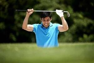 frustrated golfer